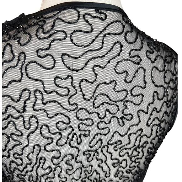 Jones New York Black beaded Sleeveless Sweetheart Sheath Dress NEW cocktail - Picture 8 of 10